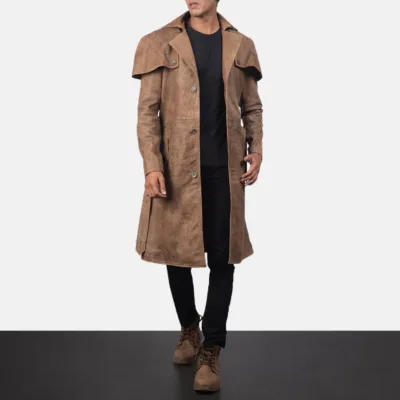 Deux Black Leather Duster - Image 4