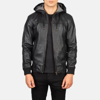 Shane Black Suede Bomber Jacket