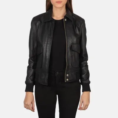 Westa A-2 Green Leather Bomber Jacket